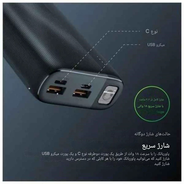 پاور بانک اورایمو 20000 مدل Slice Link (7204Q)(22.5W)