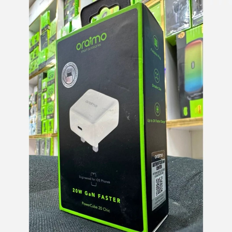شارژر دیواری 20 وات اورایمو به همراه کابل لایتنینگ مدل OCW-5201