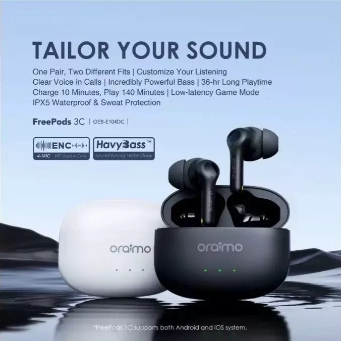 هدفون بیسیم اورایمو مدل Freepods 3c