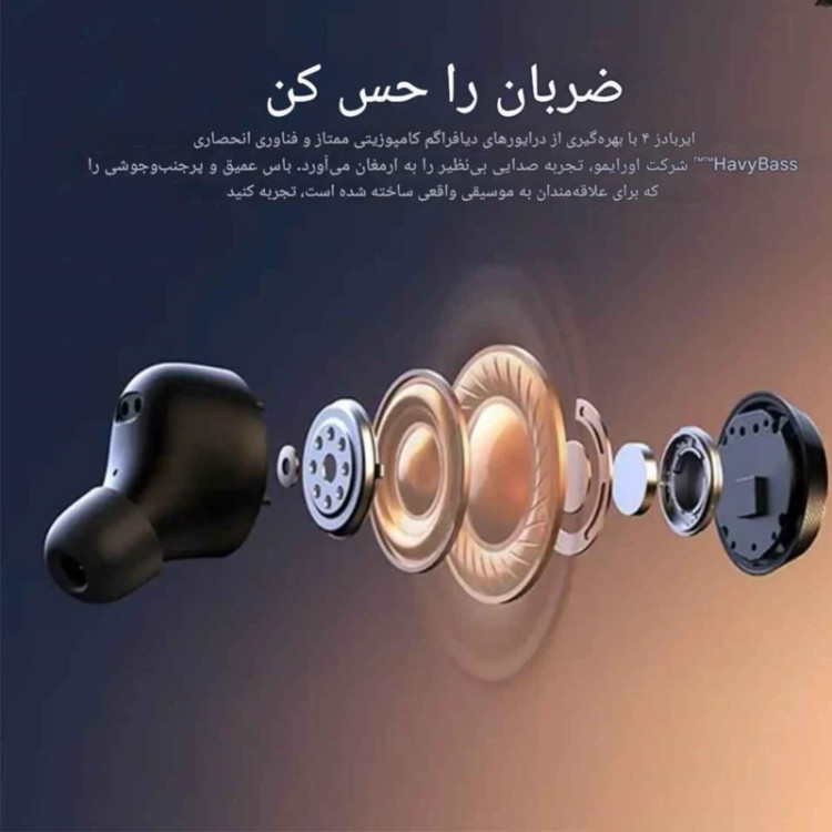 هدفون بی سیم اورایمو مدل AirBuds 4_OTW-340