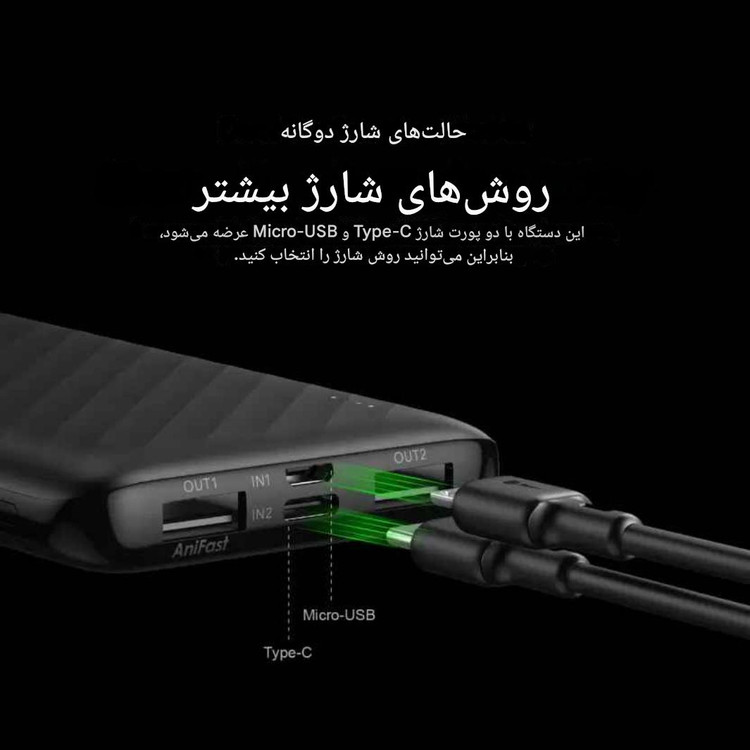 پاوربانک اورایمو مدل OPB-P118D ظرفیت 10000 میلی آمپر ساعت
