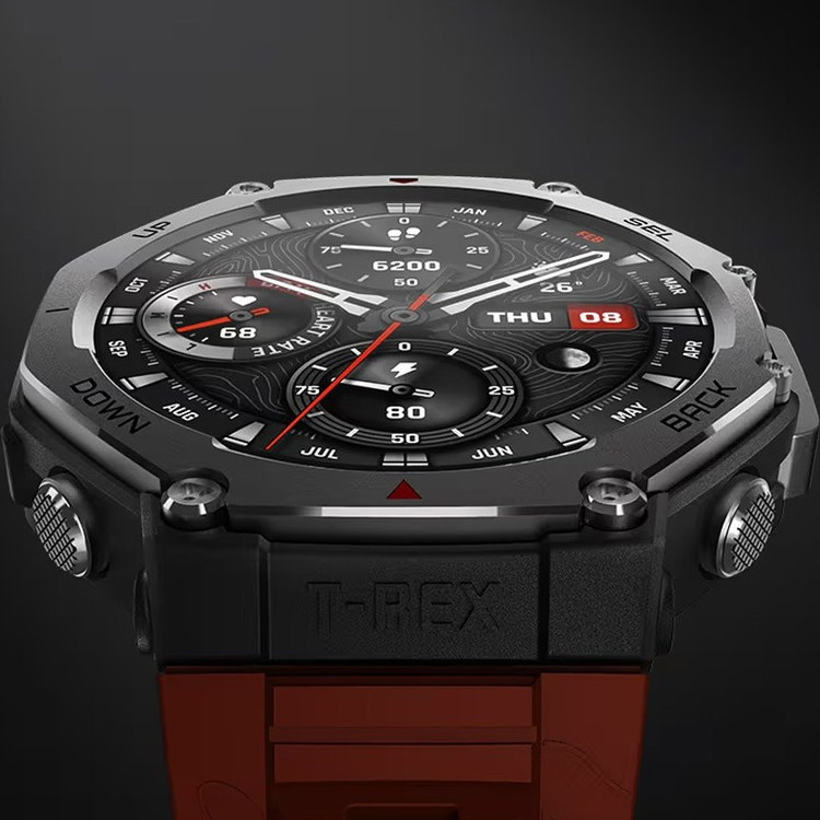 ساعت هوشمند شیائومی مدل Amazfit T-Rex 3 با نمایشگر AMOLED و بند سیلیکونی