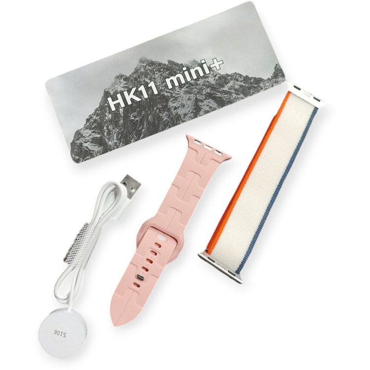 ساعت هوشمند اچ کا مدل HK11 Mini Plus با بدنه آلومینیومی و بند سیلیکونی