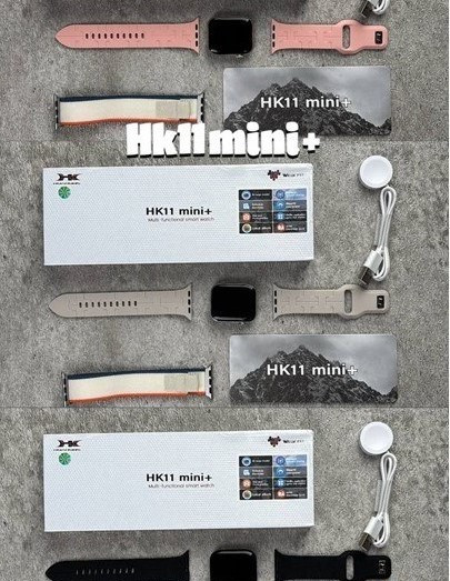 ساعت هوشمند اچ کا مدل HK11 Mini Plus با بدنه آلومینیومی و بند سیلیکونی