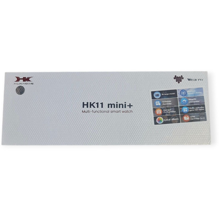 ساعت هوشمند اچ کا مدل HK11 Mini Plus با بدنه آلومینیومی و بند سیلیکونی