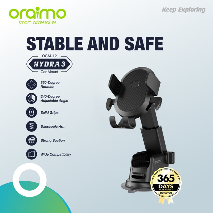 هولدر موبایل ماشینی اورایمو مدل Oraimo Car Phone Holder HYDRA 3