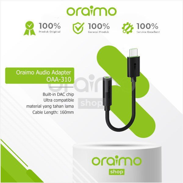 مبدل صدای Type-c به jac 3.5mm اورایمو مدل OAA-310