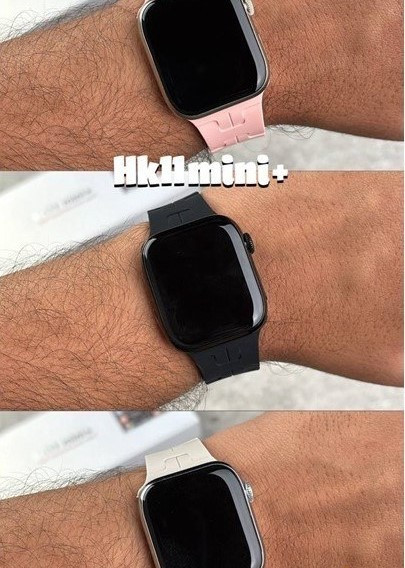 ساعت هوشمند اچ کا مدل HK11 Mini با بدنه آلومینیومی و بند سیلیکونی